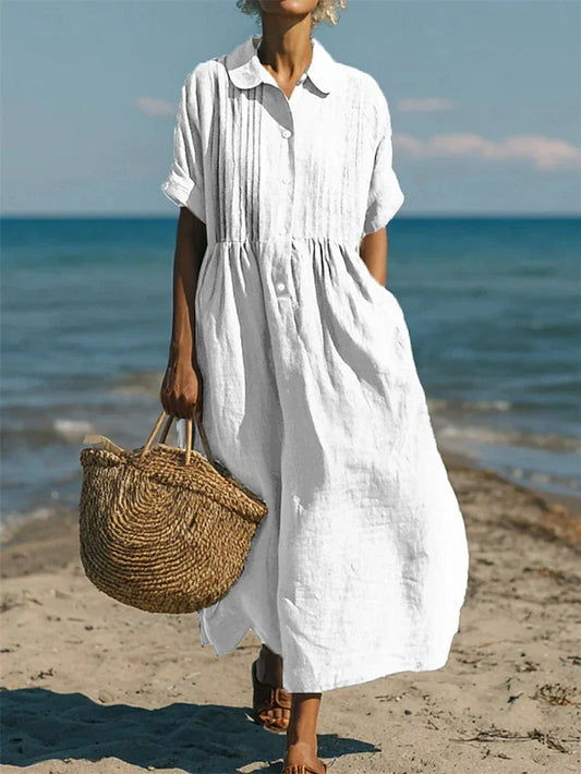 Alice | Cotton Button Shirt Dress