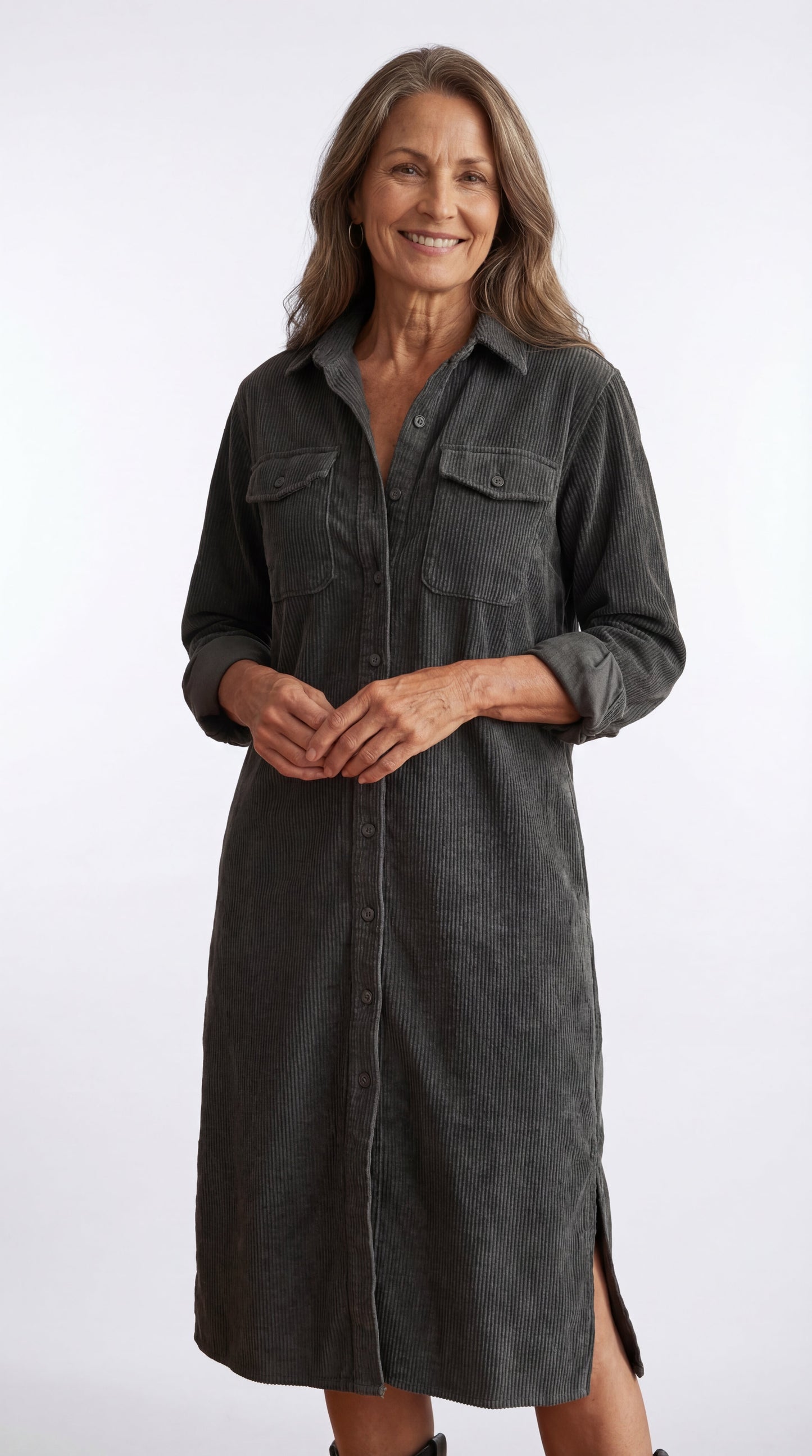 Heather - Corduroy Midi Dress