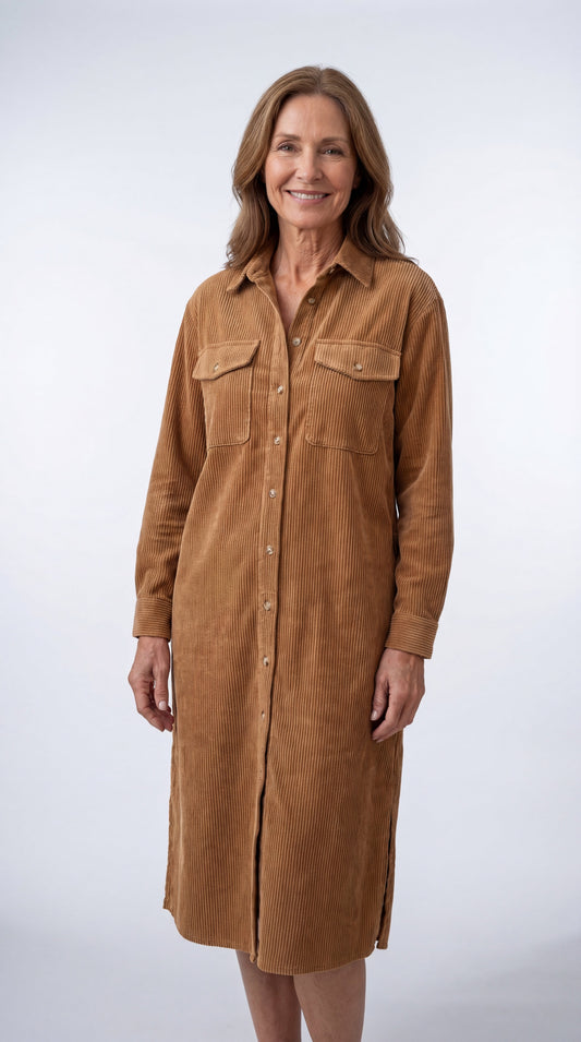 Heather - Corduroy Midi Dress