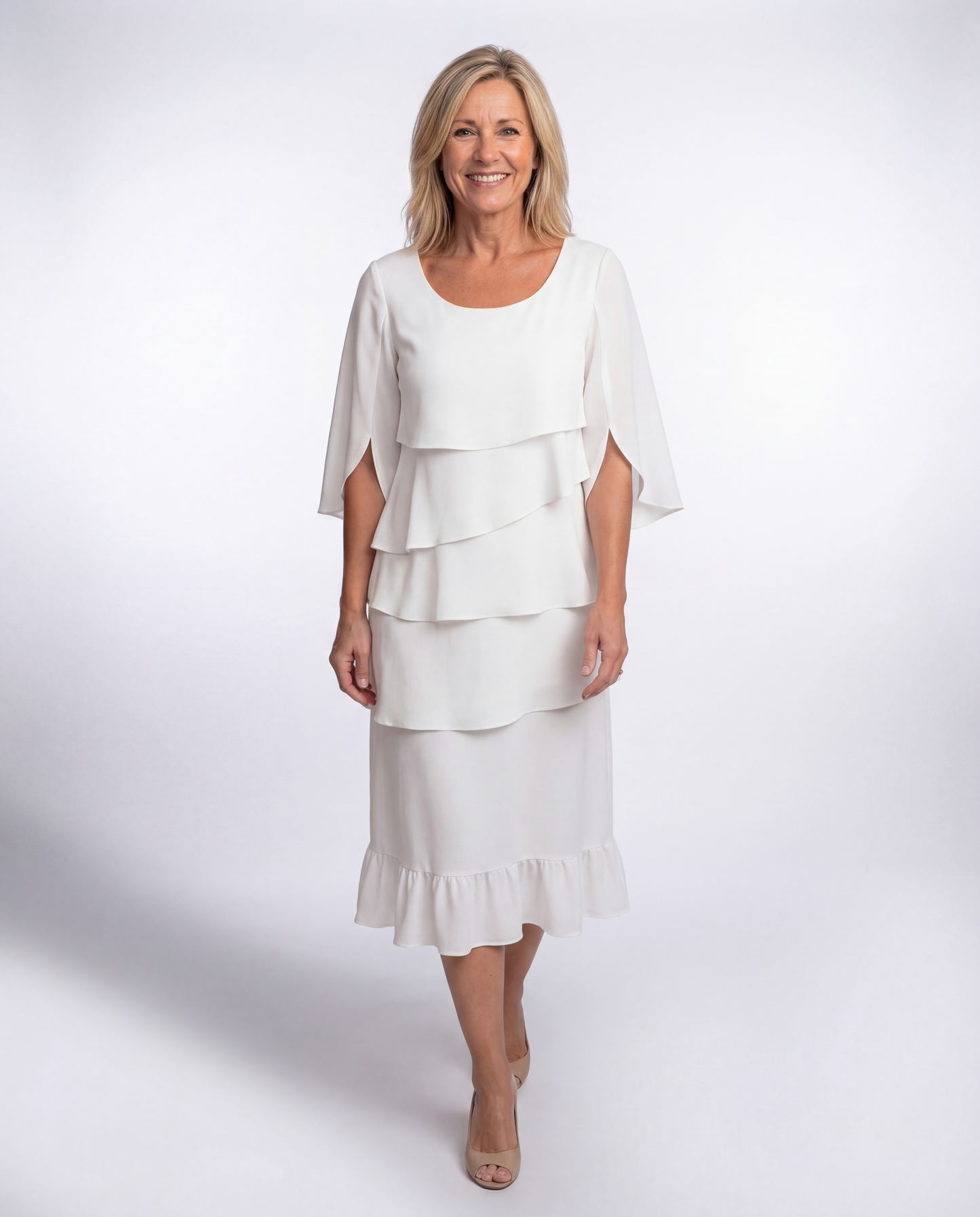 Charlotte - Elegant Tummy Hiding Midi Dress