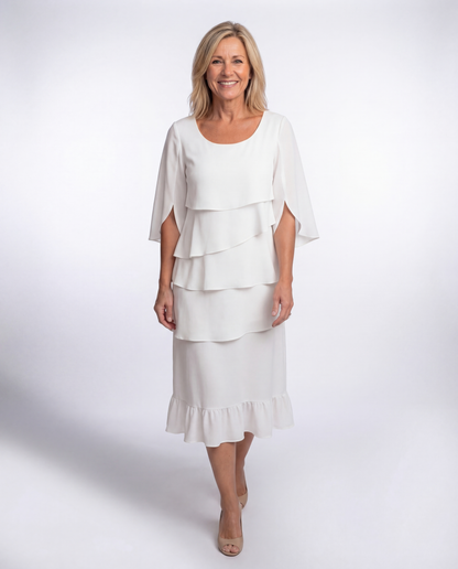 Charlotte - Elegant Tummy Hiding Midi Dress