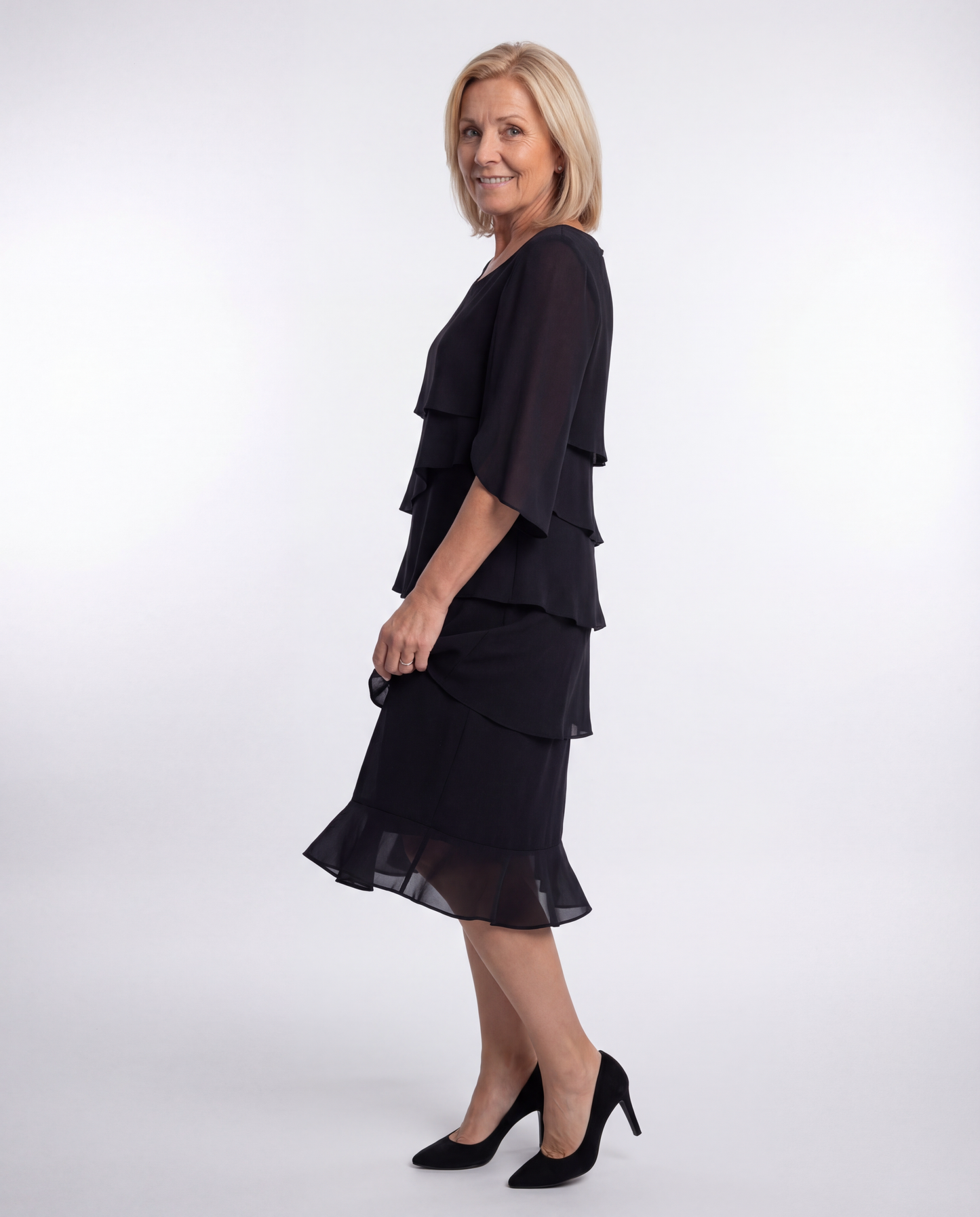 Charlotte - Elegant Tummy Hiding Midi Dress