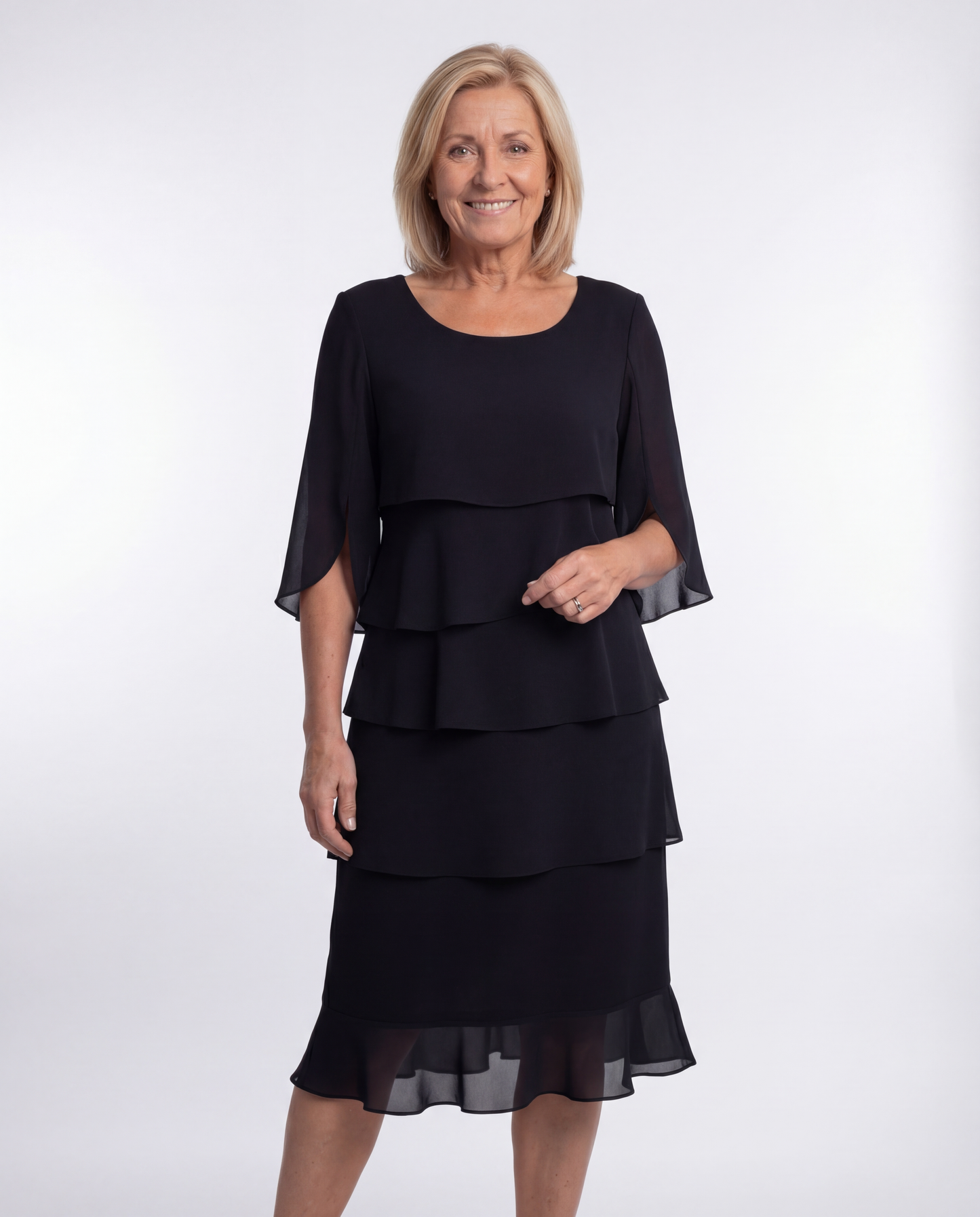 Charlotte - Elegant Tummy Hiding Midi Dress