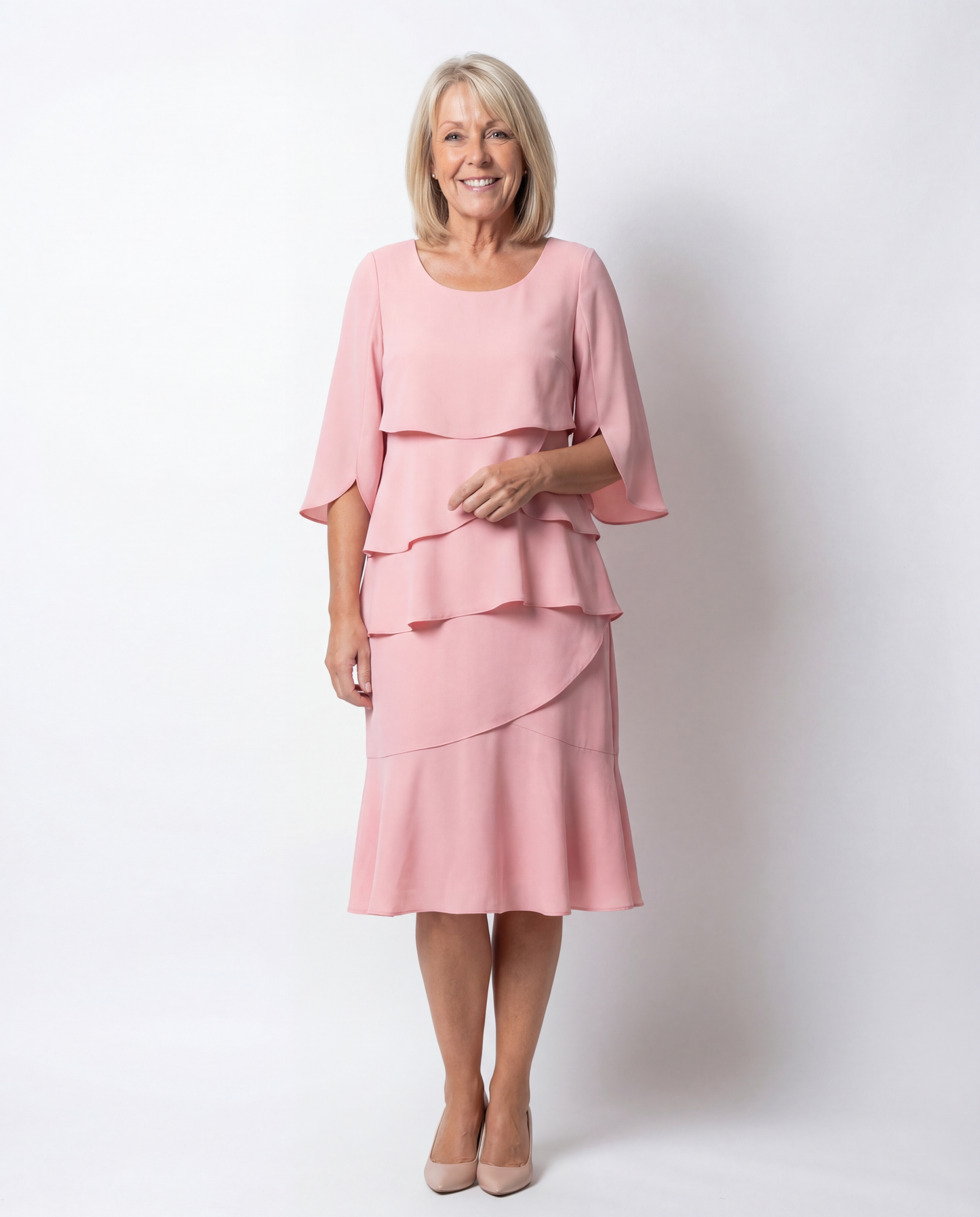 Charlotte - Elegant Tummy Hiding Midi Dress